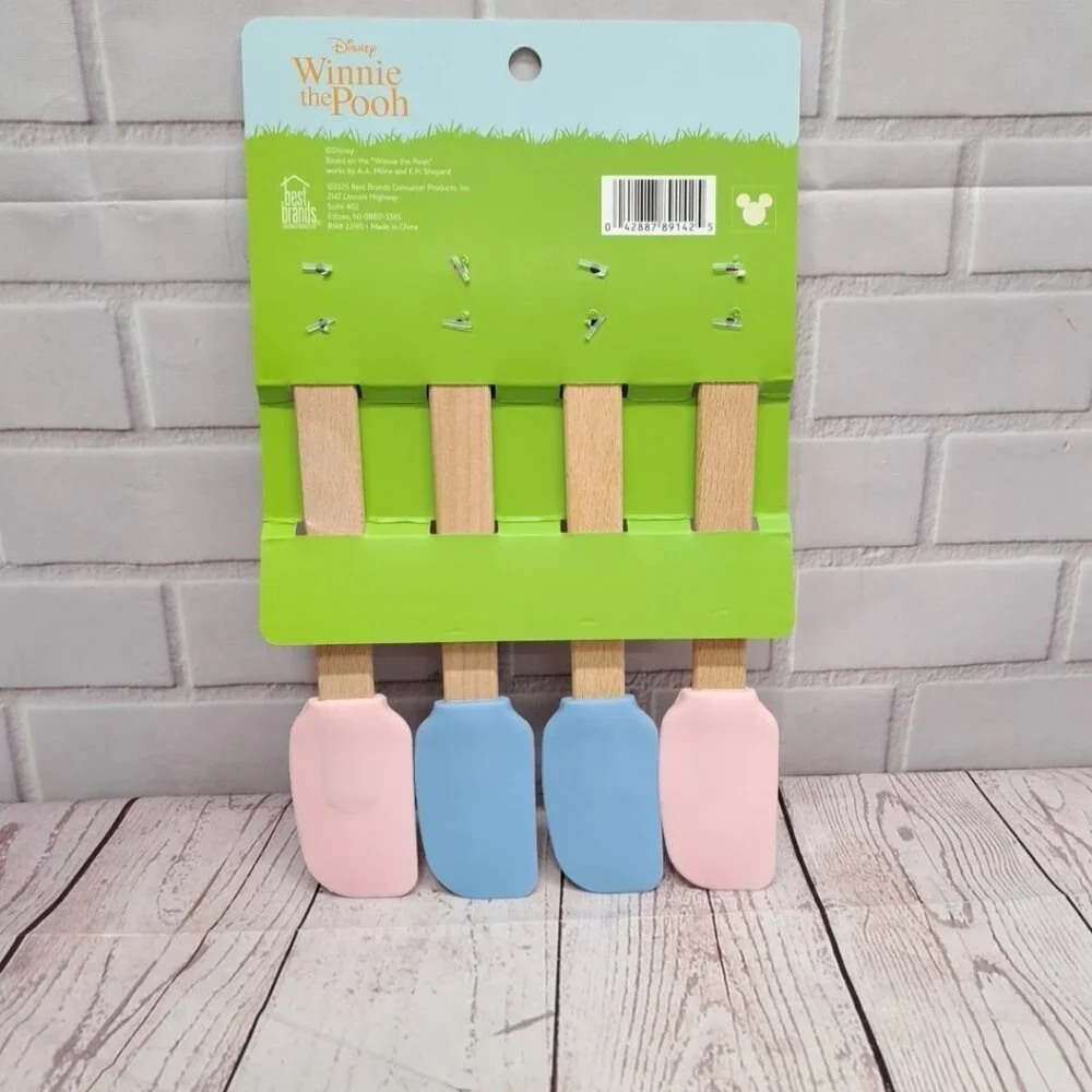 Disney Winnie The Pooh Graphics Spring 4pc‎ Mini Silcone Spatula Set